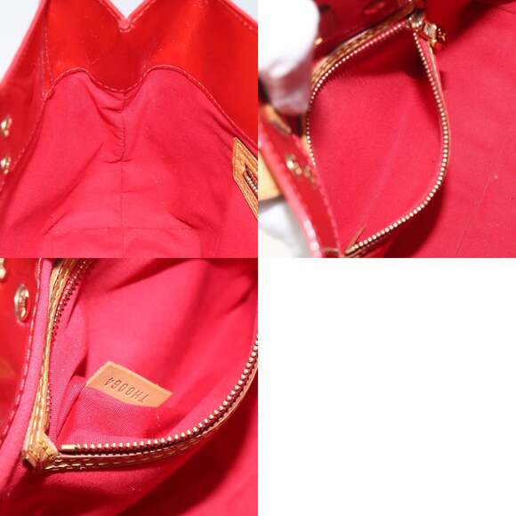 LOUIS VUITTON Monogram Vernis Reade PM Hand Bag Red Rouge M91088 - Picture 12 of 12